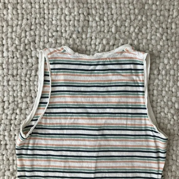Madewell Striped Tank Top Casual Sleeveless Top Everyday Wear Size S - Picture 5 of 10